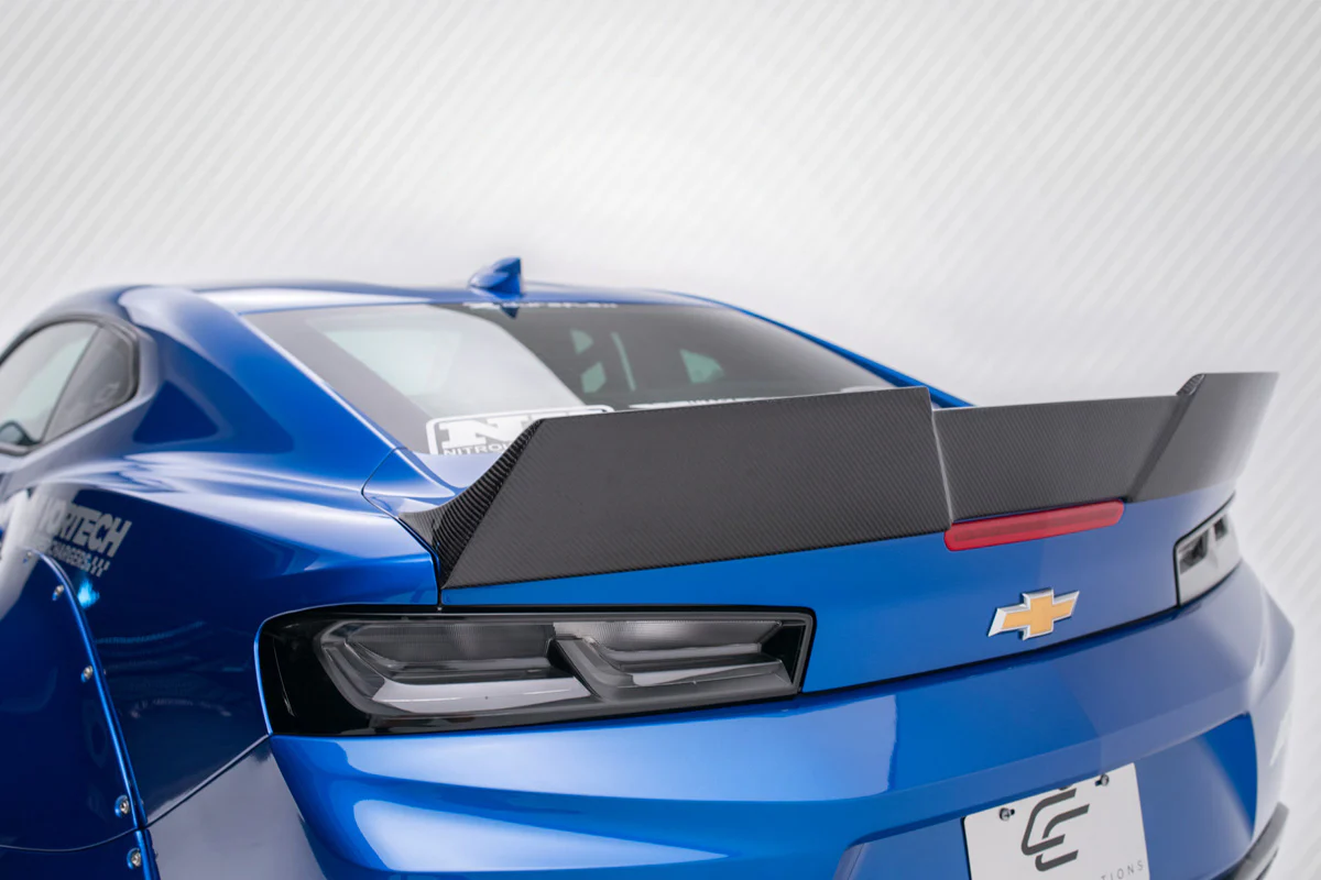 Chevrolet Camaro (2016-2023) Carbon Fiber DriTech Grid Rear Wing Spoiler - Image 6