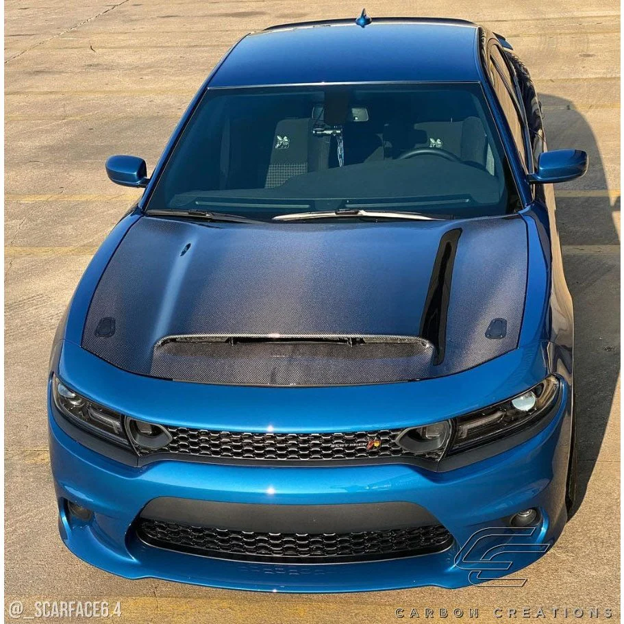 Dodge Charger (2015-2023) Carbon Fiber Demon Look Hood - Image 12