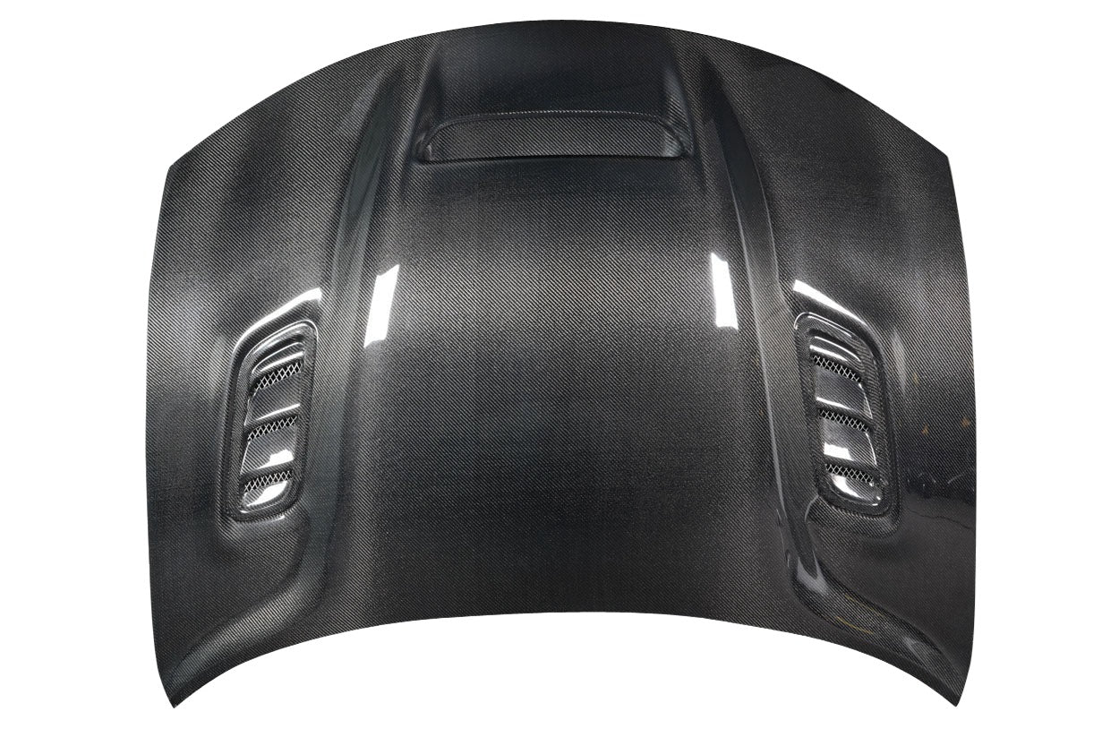 Dodge Charger (2015-2023) Carbon Fiber Hellcat Redeye Look Hood - Image 4