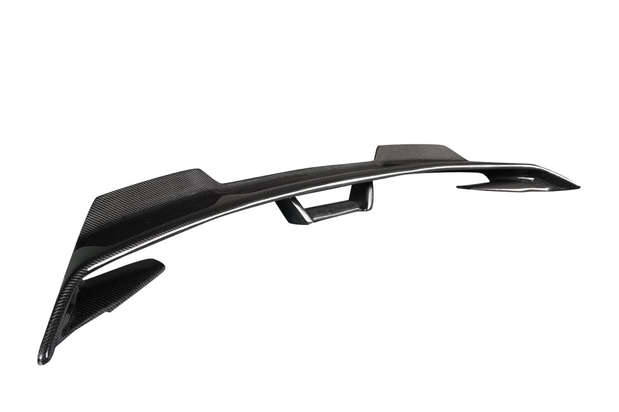 Ford Mustang Coupe (2015-2023) Carbon Fiber Performance PP1 Wicker Rear Wing Spoiler - Image 2