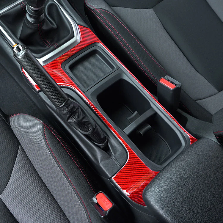 Subaru WRX (2022-2025) P&S Series Carbon Fiber Cup Holder Trim Cover - Image 6