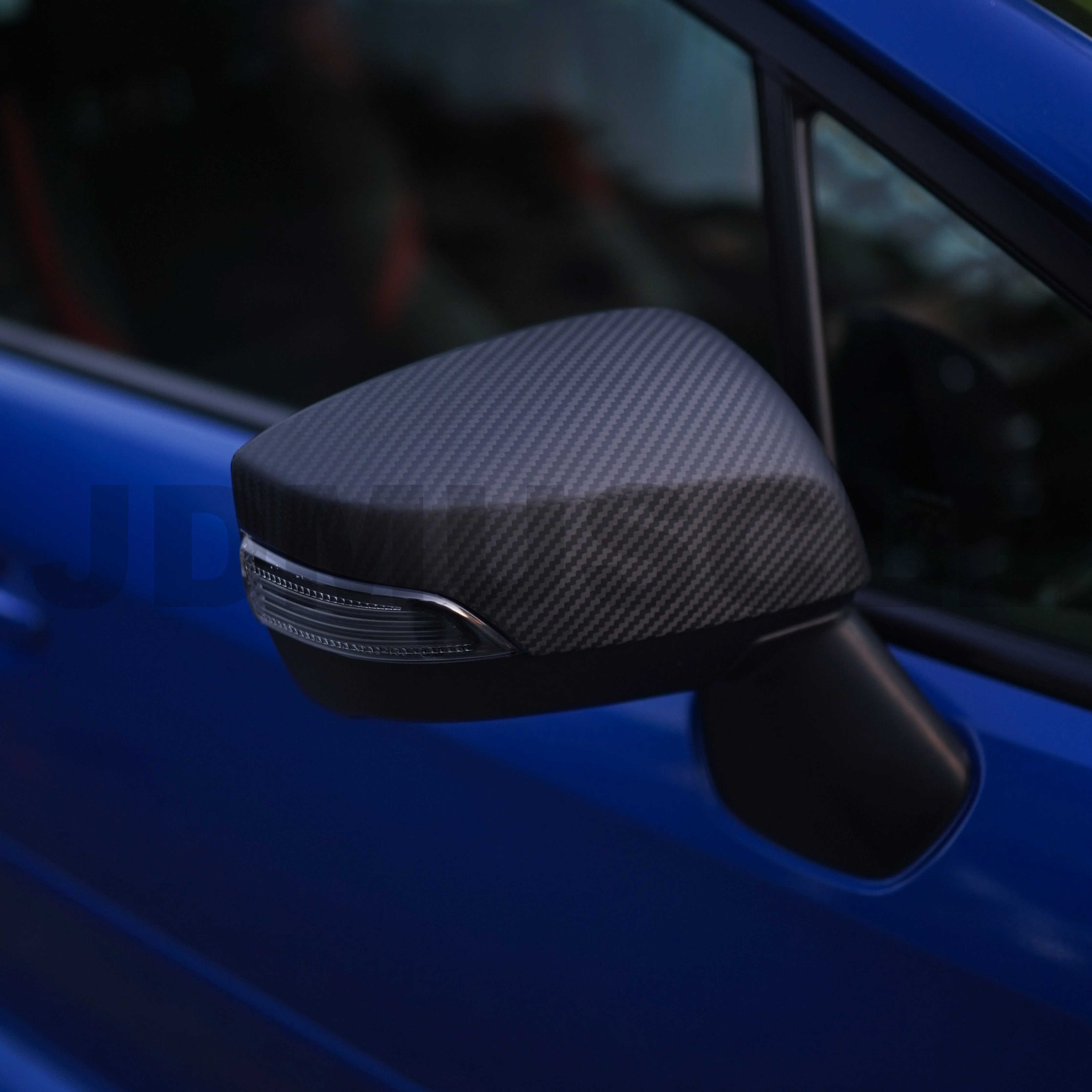 Subaru WRX STI (2015-2021) Tanso Dry Carbon Fiber Side Mirror with Turn Signal Cut-Out - Image 5