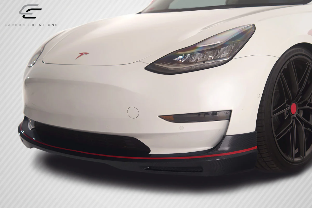Tesla Model 3 (2018-2023) Carbon Fiber GT Concept Front Lip - Image 5