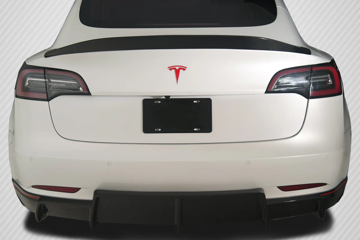 Tesla Model 3 (2018-2023) Carbon Fiber GT Concept Rear Wing Spoiler - Image 8